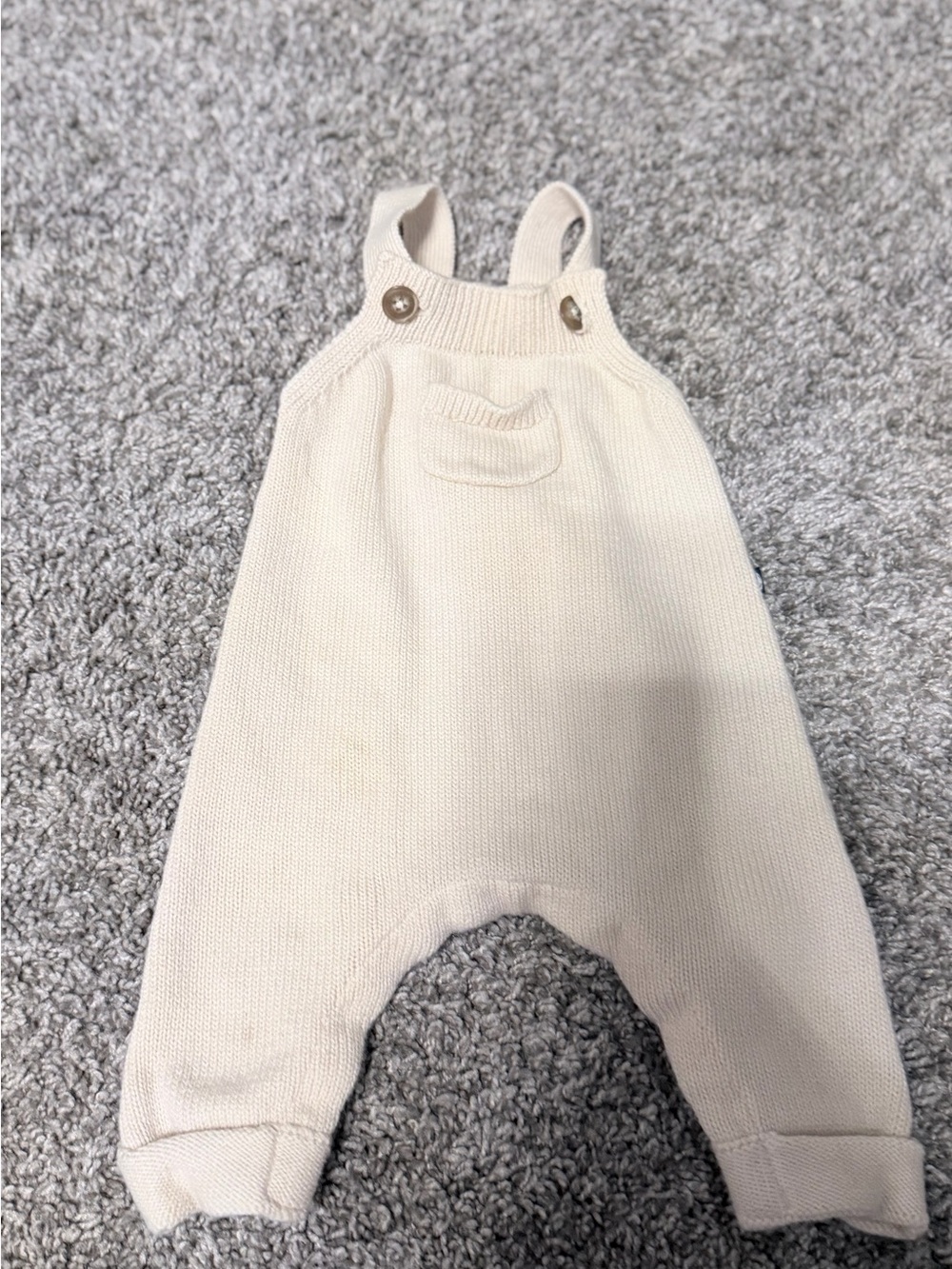 Petit Bateau Cream Knit One-Piece Bodysuit